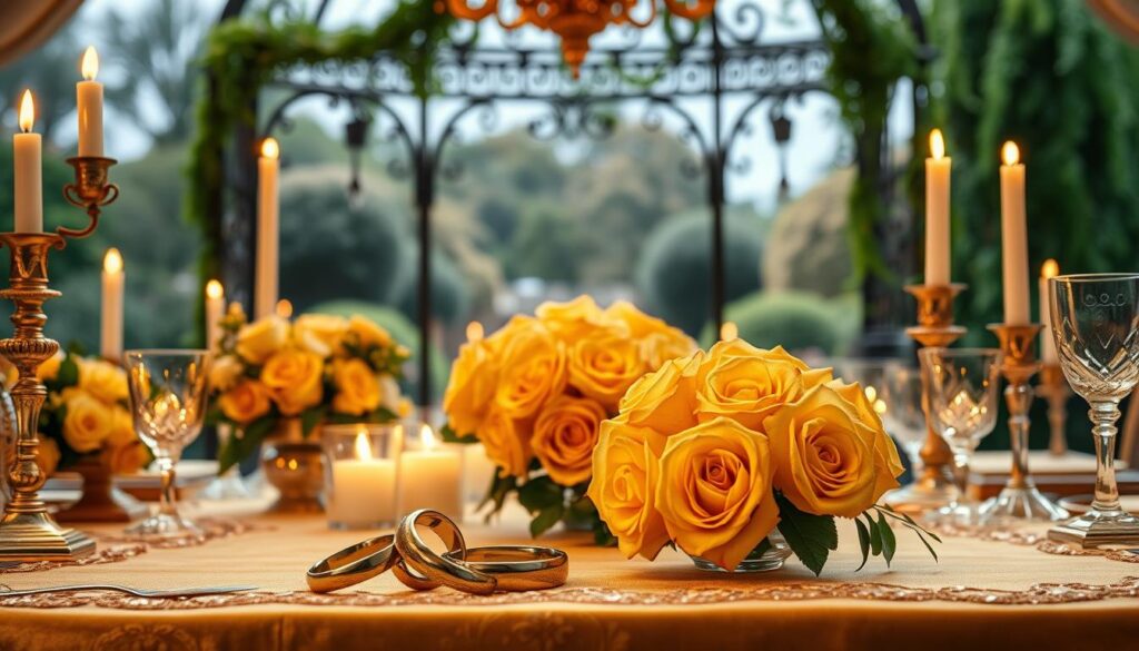 Goldene Hochzeit Symbolik kurze Glückwünsche zur goldenen Hochzeit
