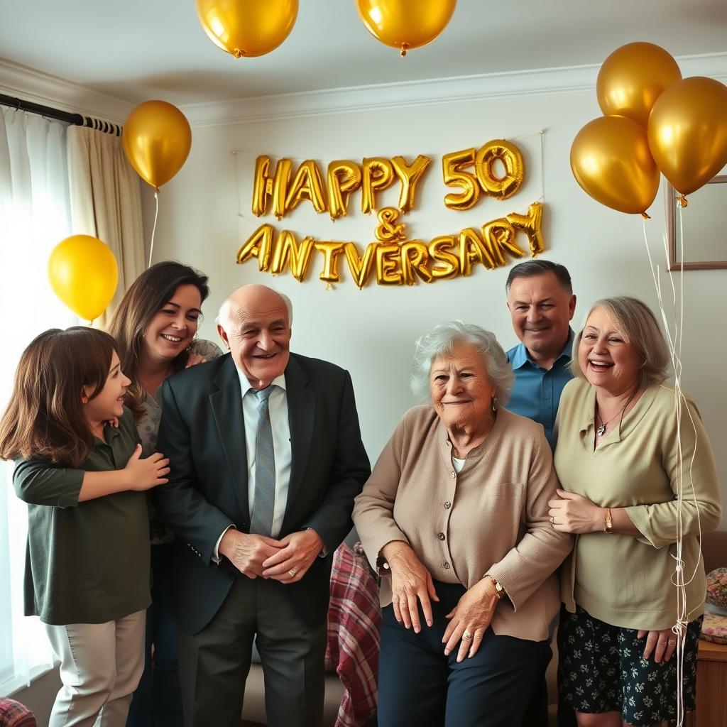 Überraschungsfeier zur Goldenen Hochzeit der Eltern mit Familie und Freunden Überraschungsfeier zur Goldenen Hochzeit der Eltern mit Familie und Freunden