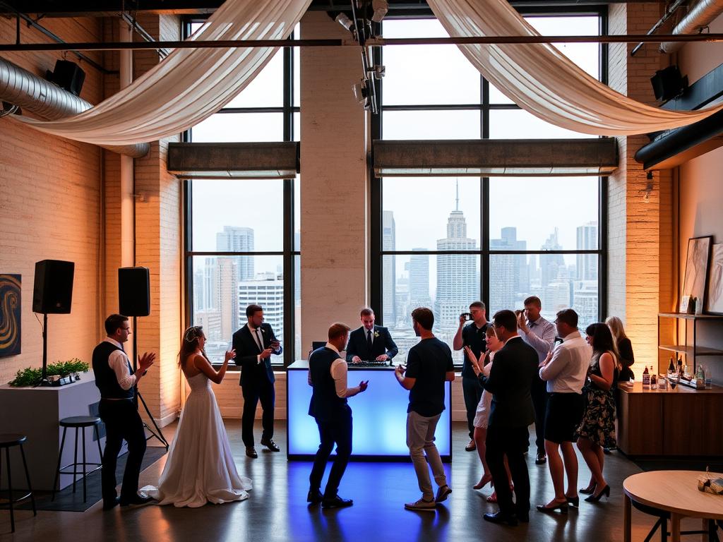 Urbane Hochzeit mit moderner Musik Urbane Hochzeit mit moderner Musik