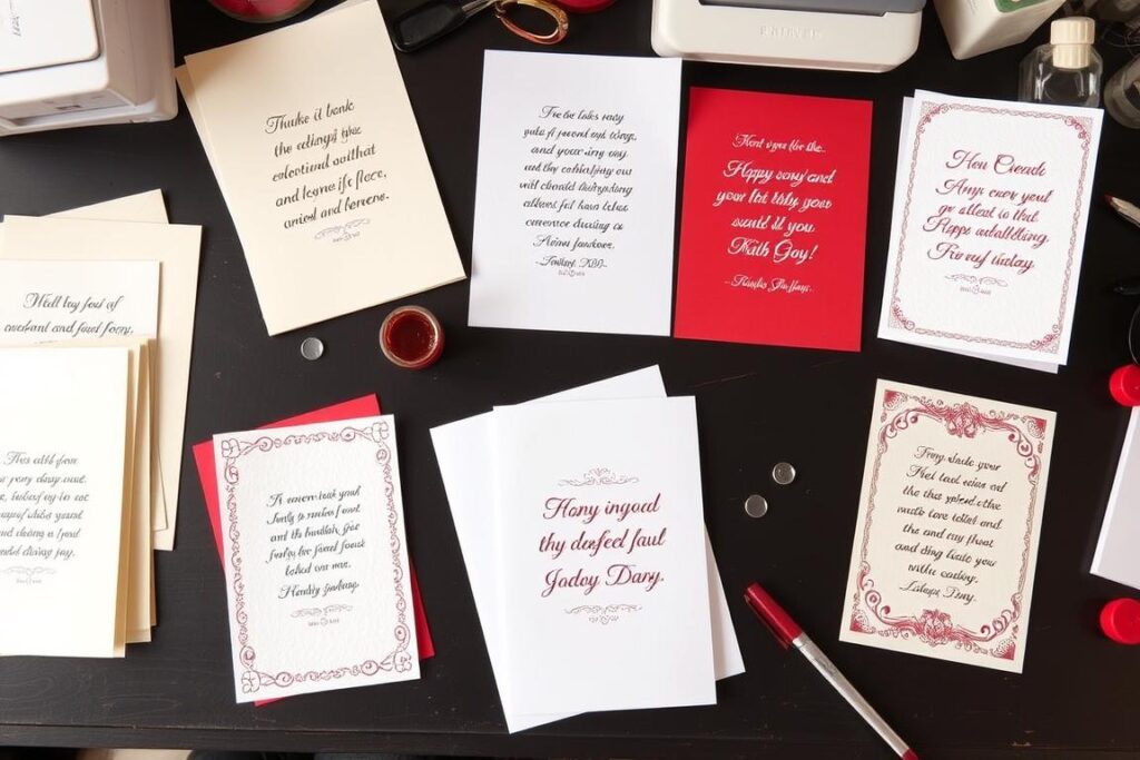 Verschiedene Papierarten und Druckformate für Rubinhochzeit-Sprüche Verschiedene Papierarten und Druckformate für Rubinhochzeit-Sprüche