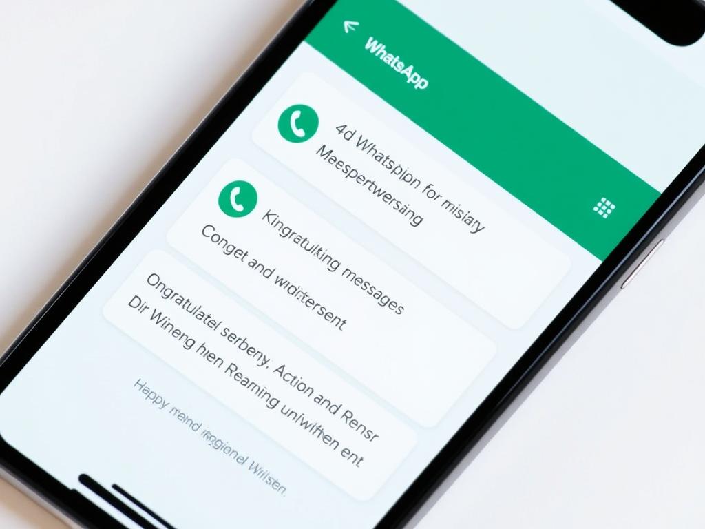Ein Smartphone mit der WhatsApp-App und fertigen Glückwünschen zur Rubinhochzeit