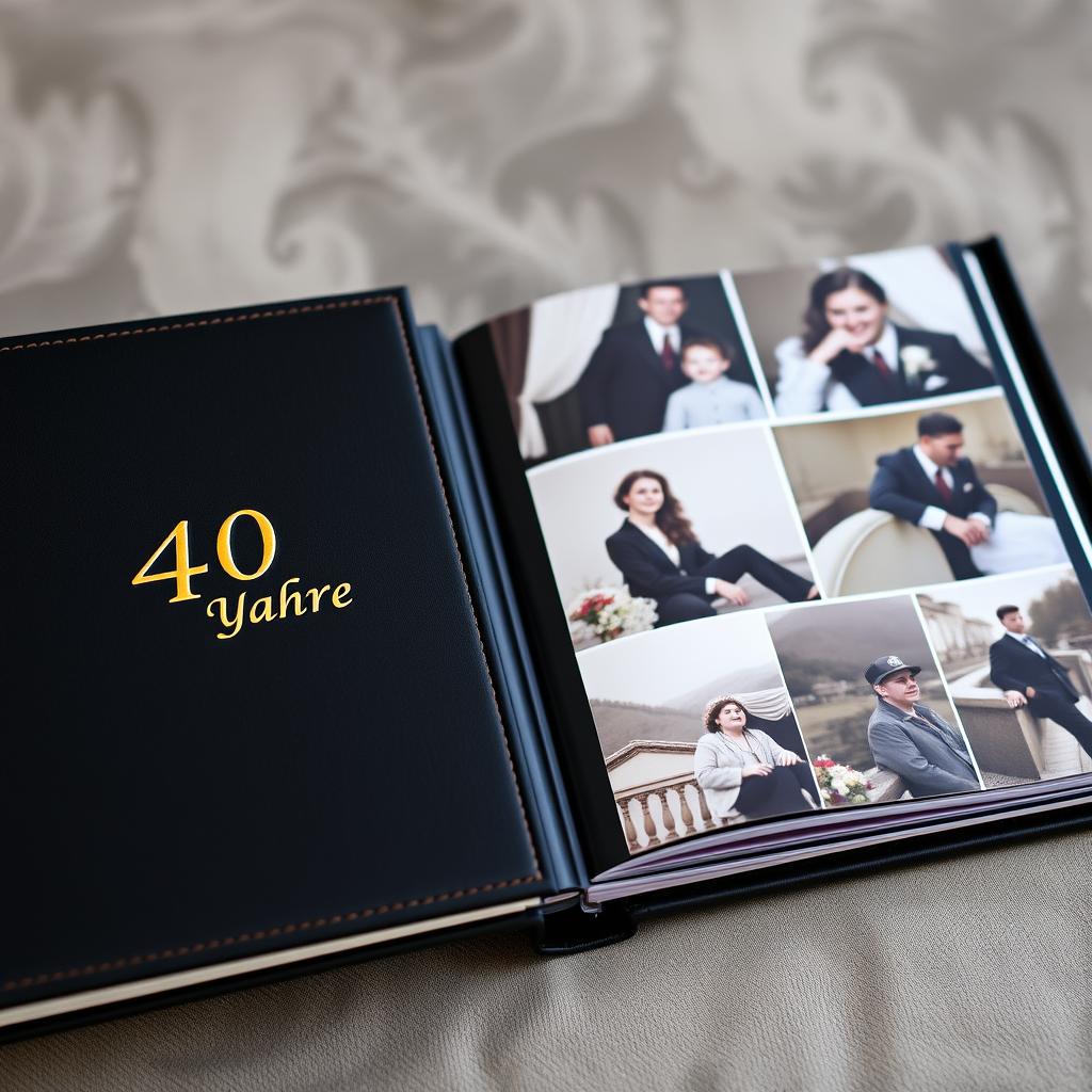 Ein hochwertiges Fotobuch mit Erinnerungen aus 40 Jahren Ehe