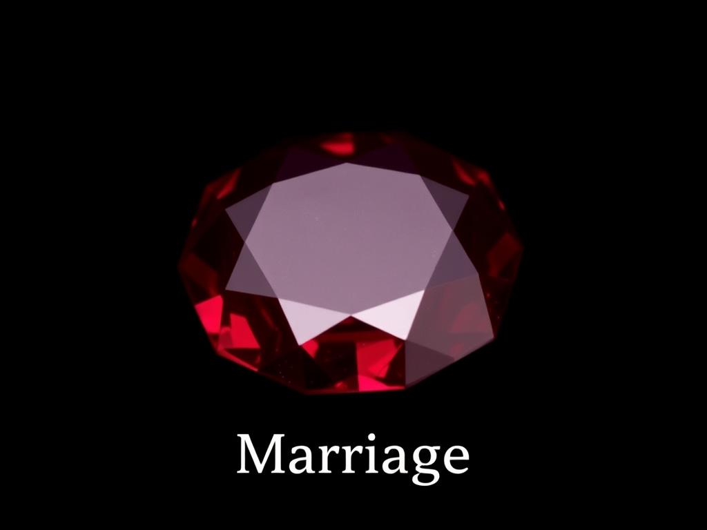 Ein leuchtend roter Rubin als Symbol für 40 Jahre verheiratet Bedeutung
