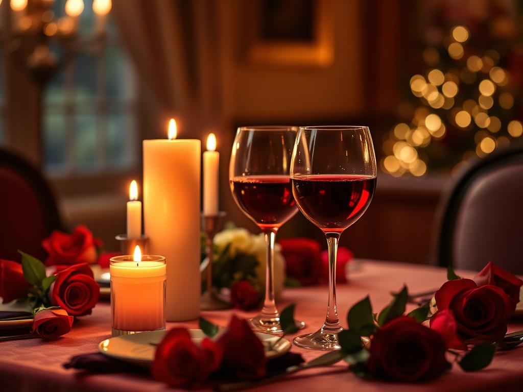 Ein romantisches Dinner zu zweit zur Feier der Rubinhochzeit