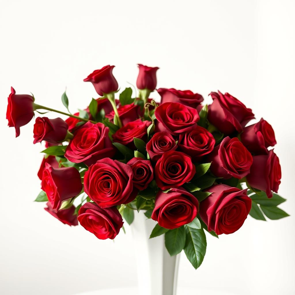 Rubinrote Rosen als symbolisches Geschenk zum 40. Hochzeitstag