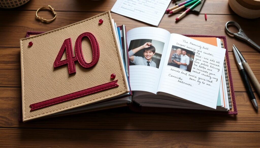 Selbstgemachtes Geschenk zum 40. Hochzeitstag - ein handgestaltetes Erinnerungsalbum