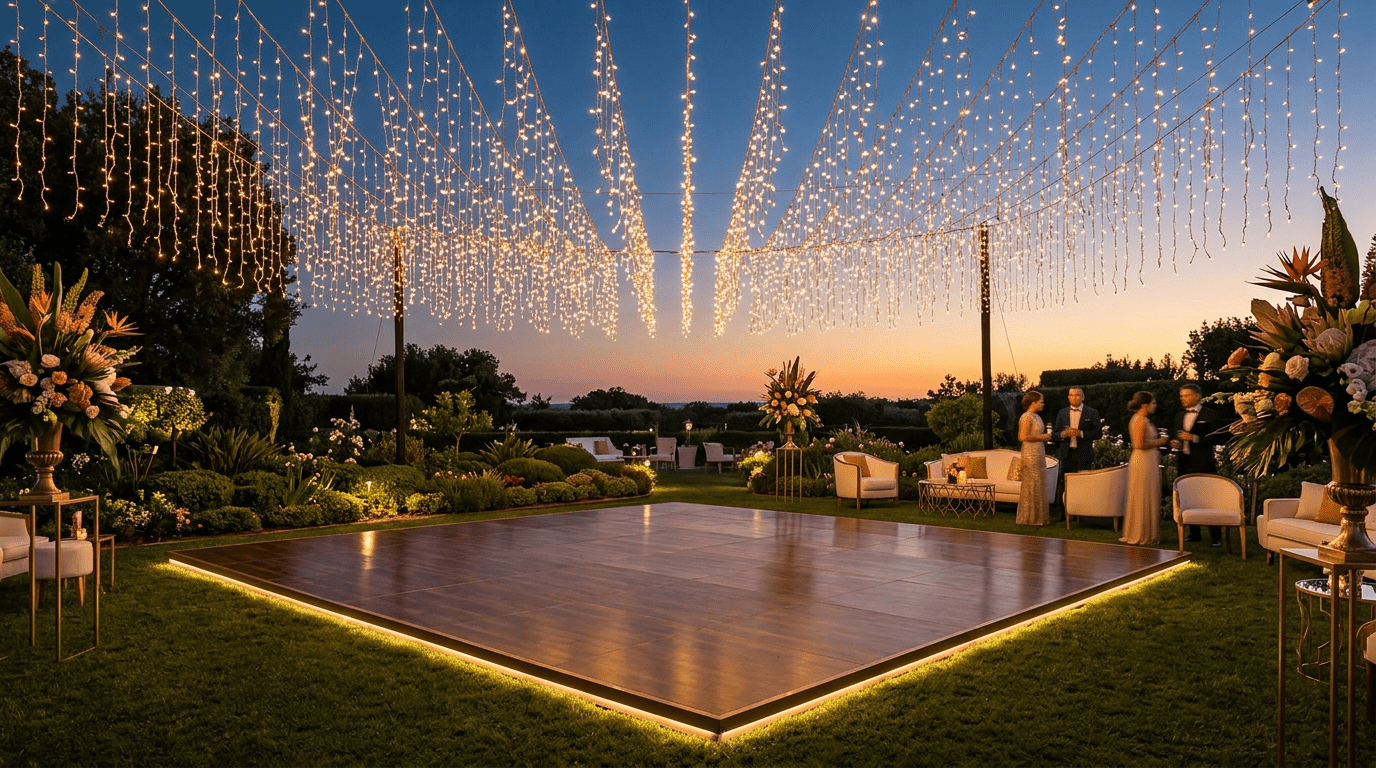 Gartenhochzeit: So wird dein Garten zur Luxus-Location 2 garten luxus dancefloor hochzeit location